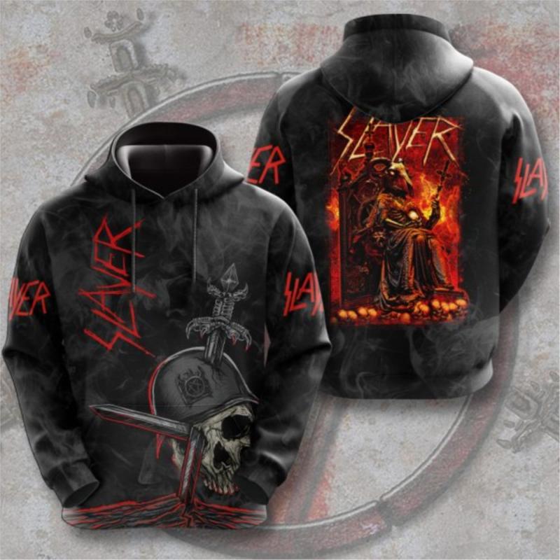 

Худі SLAYER ROCK Чоловіче худі з 3D-принтом Чоловіча жіноча толстовка Повсякденний оверсайз Чоловічий одяг Вуличний одяг Модні худі M