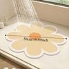 Water Absorbent Flower Shape Bath Mat Non Slip Floor Mat Home Decoration Bathroom Rug  Shower