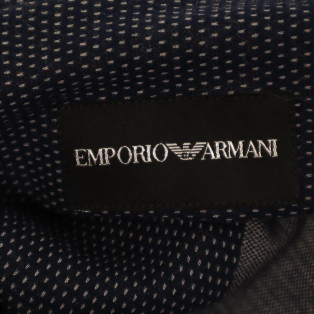 Emporio Armani Overall handle Long sleeve Cotton shirt 42 Navy Men's Used