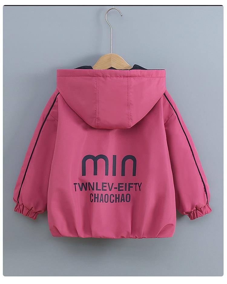 Girls' Reversible Fleece-Lined Hooded Windbreaker: 2026 Spring/Autumn Stylish Outerwear