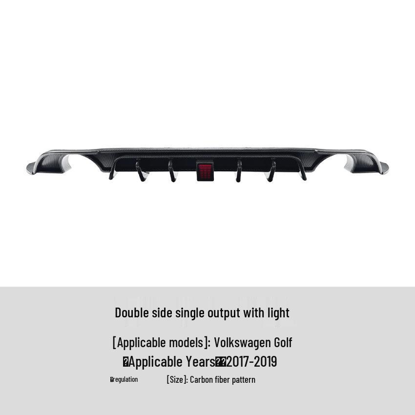 Compatible with Volkswagen Golf MK7.5 TCR GTI (2017-2019) Rear Lip Spoiler.