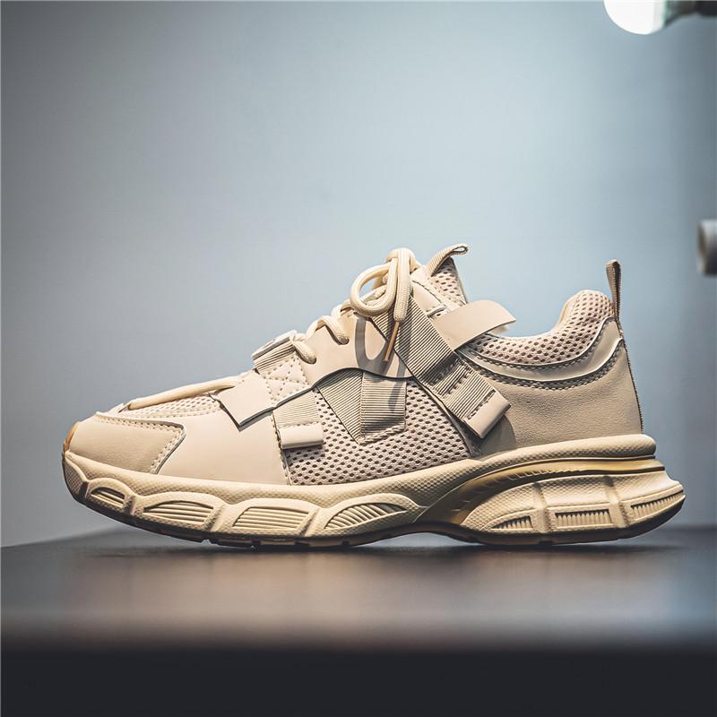 

Новые модные мужские туфли Four Seasons Low Top, удобные дышащие повседневные кроссовки 44 бежевый