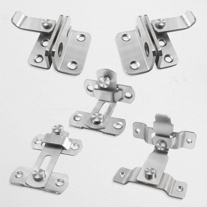 90° Anti-Theft Bathroom Sliding Door Latch Clasp with Old-Fashioned Hinge Bolt