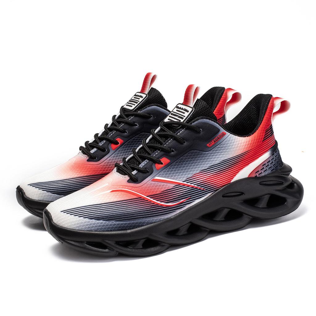 New Large Size Twist Sole Sneakers Low Top Color Matching Casual Shoes Mesh Breathable Running Shoes