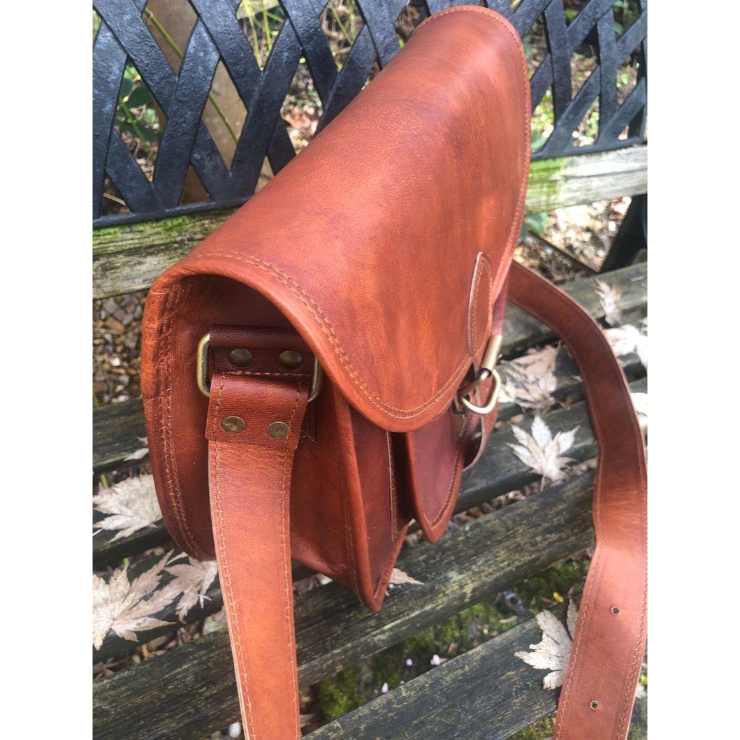Большая кожаная седельная сумка — фото 3