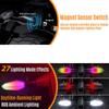 Universal Motorcycle LED Turn Signal Light ground Projector Flasher Lamp 27 Lighting Modes RGB Flowing Daytime Running Lights