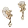 CHANEL 03A Gold Plated Pearl CC Logos Mini Pearl Swing Earrings earring goldUsed