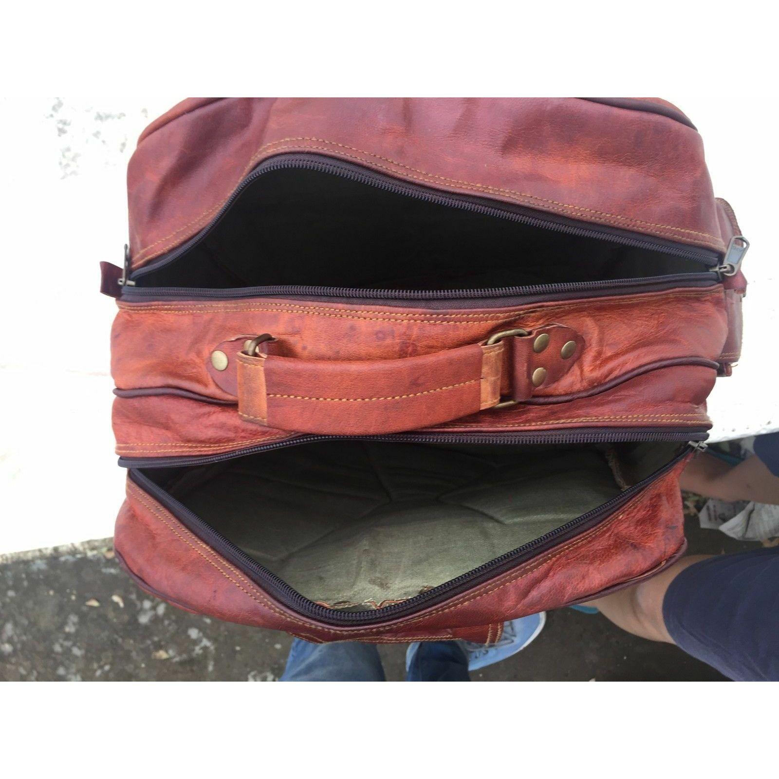 Новый мужской рюкзак ручной работы из натуральной коричневой кожи — фото 5