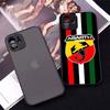 A-Abarth LOGO Matte Transparent Phone Cover For IPhone Case 16 15 14 13 12 11 Pro Max X XS Max Plus
