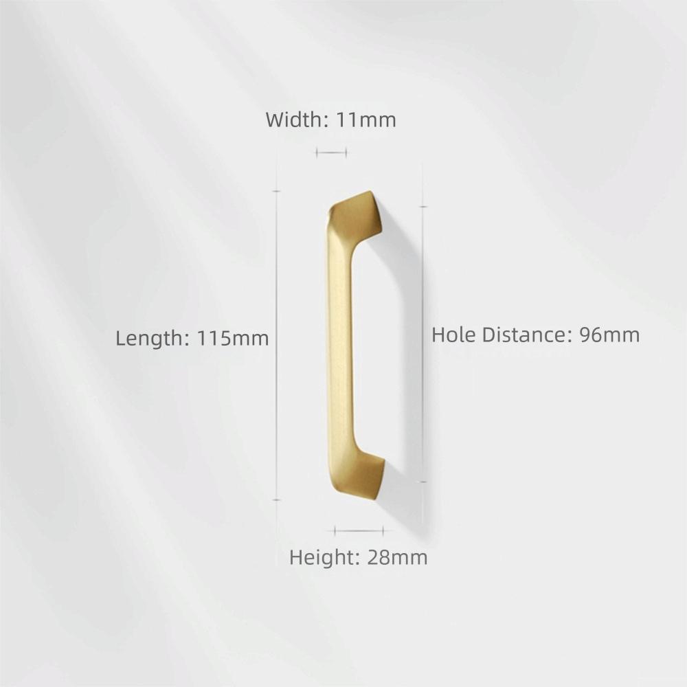 Brass Gold Finish Cabinet Door Handles Minimalist Design Kitchen Handles For Kitchen Cabinets