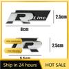 BQP1 80% Car 3D Metal Body Fender Emblem Sticker Trunk Decoration For Volkswagen R Rline Logo Passat B6 Tiguan Mk7 Golf GTI Accessori