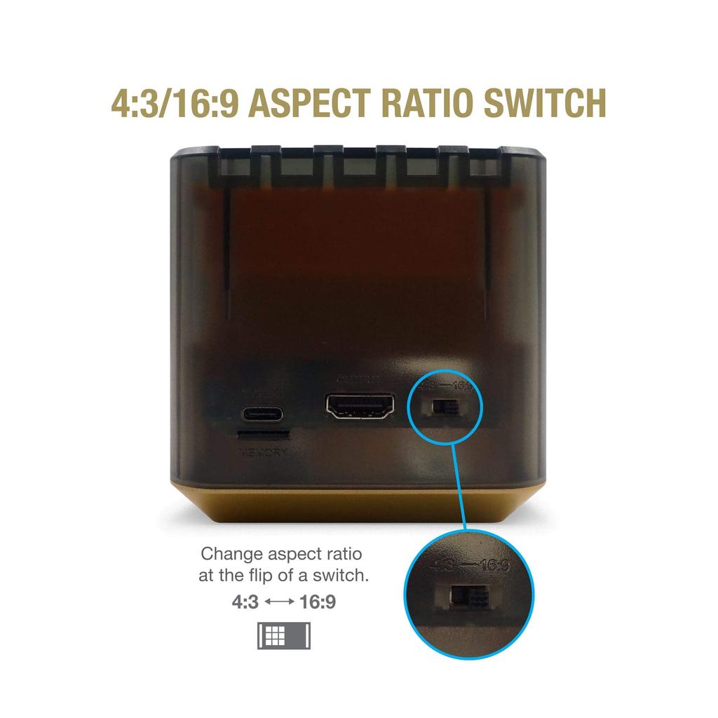 nostalgic Game Boy on the big HYPERKIN Hyperkin RetroN HD Gaming Console Black For Game Boy Boy [Play screen] Sq (Color Gold) Boy®/Game Color®/Game