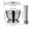 Stainless Steel Mortar And Pestle Set Silver Garlic Grinder Bowl  Spice Preparation