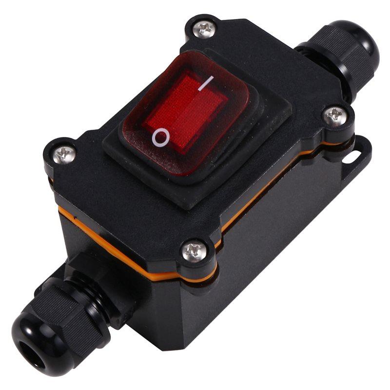 2X IP65 Rainproof And Waterproof Ship Type Switch 220V Power Supply Intermediate Switch Electrical High Connector