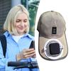 Summer Men Women Fan Baseball Hat Sun Block Baseball Hat with Solar Fan USB Charging Fan Breathable UV Block Outdoor Sunhats