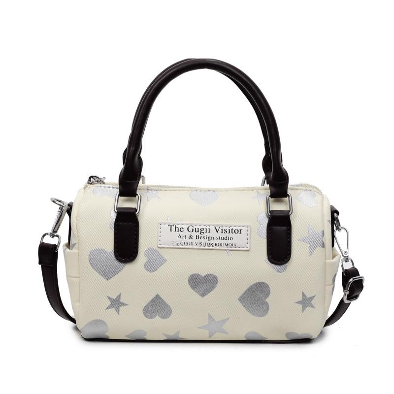 Love Printing Contrasting Color Handbag Women's Summer New Sweet and Fresh Shoulder Bag Fashionable Oblique Span Bag