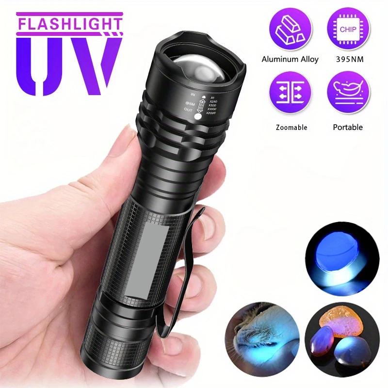 395NM Mini UV Led Blacklight Flashlight Ultraviolet Rechargeable Lamp Pet Stain Leakage Marker Money Scorpion Detection Lights