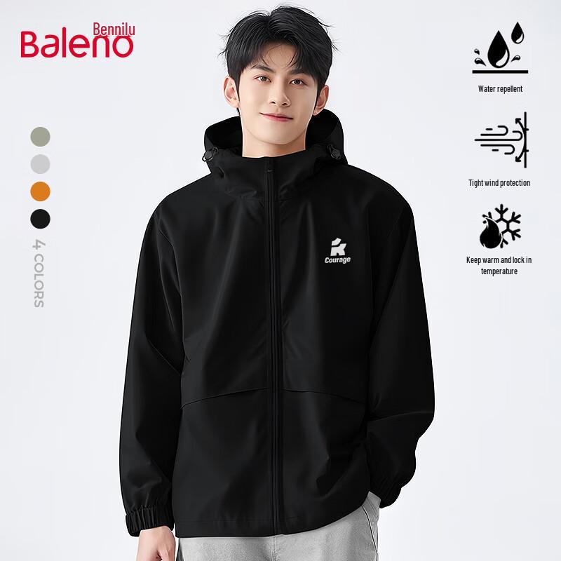 

Baleno Men s Outdoor Windproof Waterproof Hooded Jacket XL