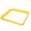 Weaving Loom Kit Yellow Metal 18 Teeth Square Weaving Frame for Tapestries Scarves Hats