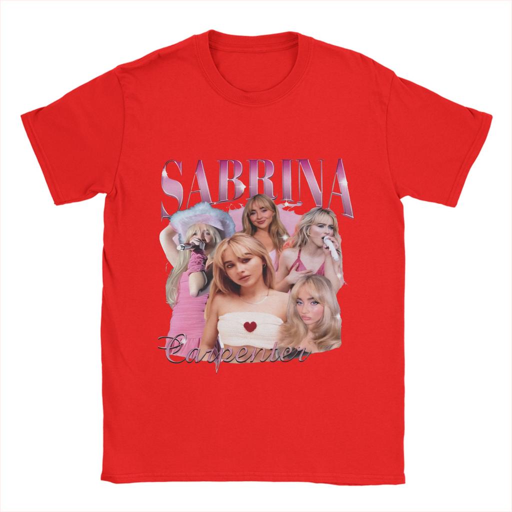 Men T-Shirt Sabrina Carpenters Funny 100% Cotton Tee Shirt Short Sleeve T Shirts Round Collar Tops Graphic