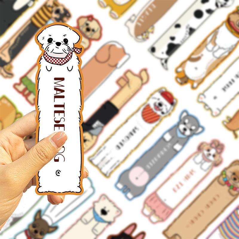 30Pcs Cartoon Kawaii Puppy Themed Bookmarks Student Reading Book Page Marking Cute Animal Bookmarks Student Stationery Gifts