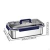 Stainless Steel Lunch Box Food Container Rectangle Stackable Lightweight Refrigerator Storage
