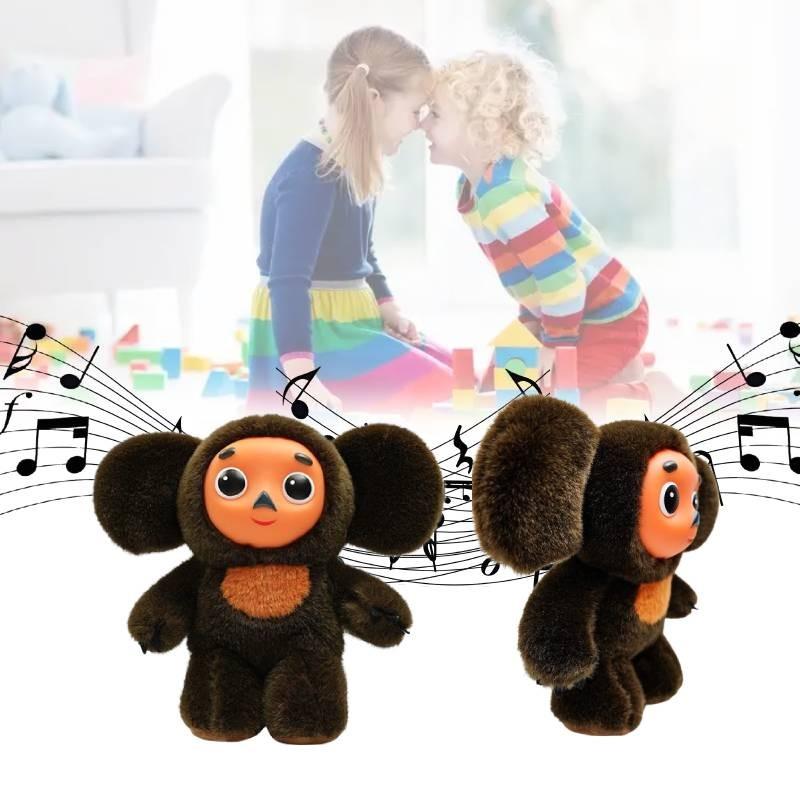 Soft And Cuddly Cheburashka Plush Toy With Music Feature In Deep Green Color