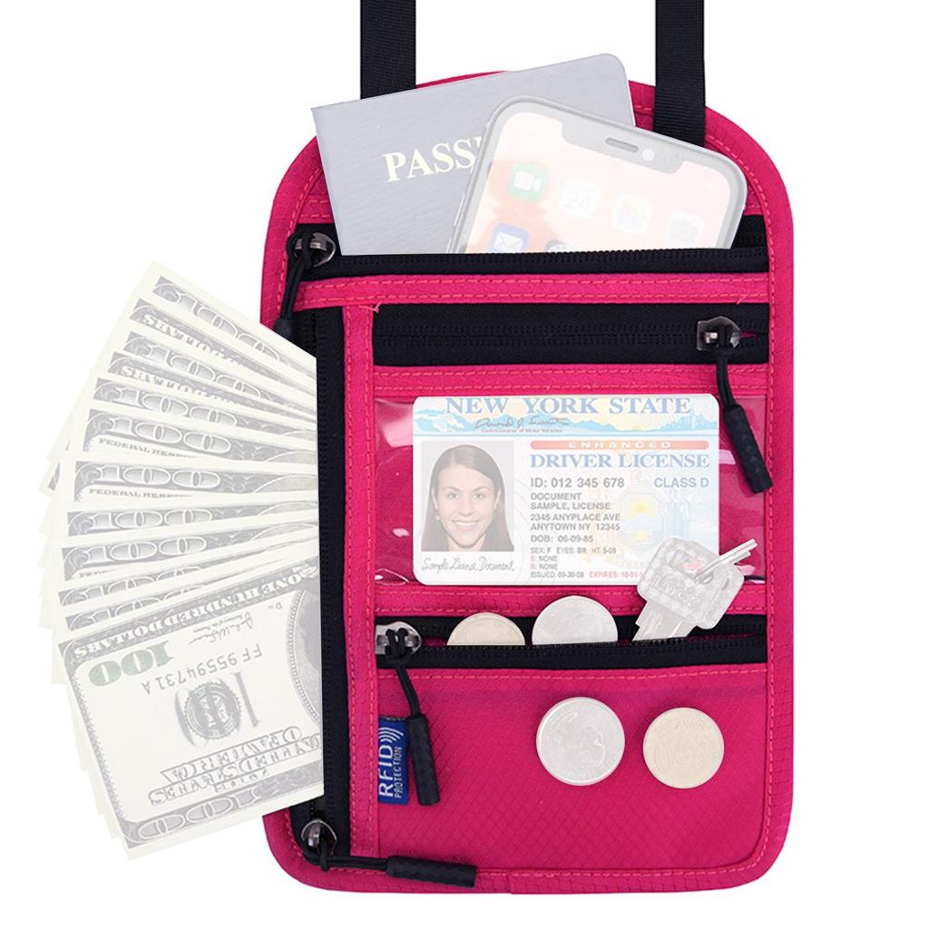 Cartera De Viaje Porta Pasaporte Familiar Con Bloqueo RFID – Organizador Para 5 Pasaportes, Tarjetas, Billetes Y Dinero