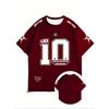 Unisex NO.10 Short Sleeved T-shirt for Sports Daily Casual Unisex Men's Summer Racing