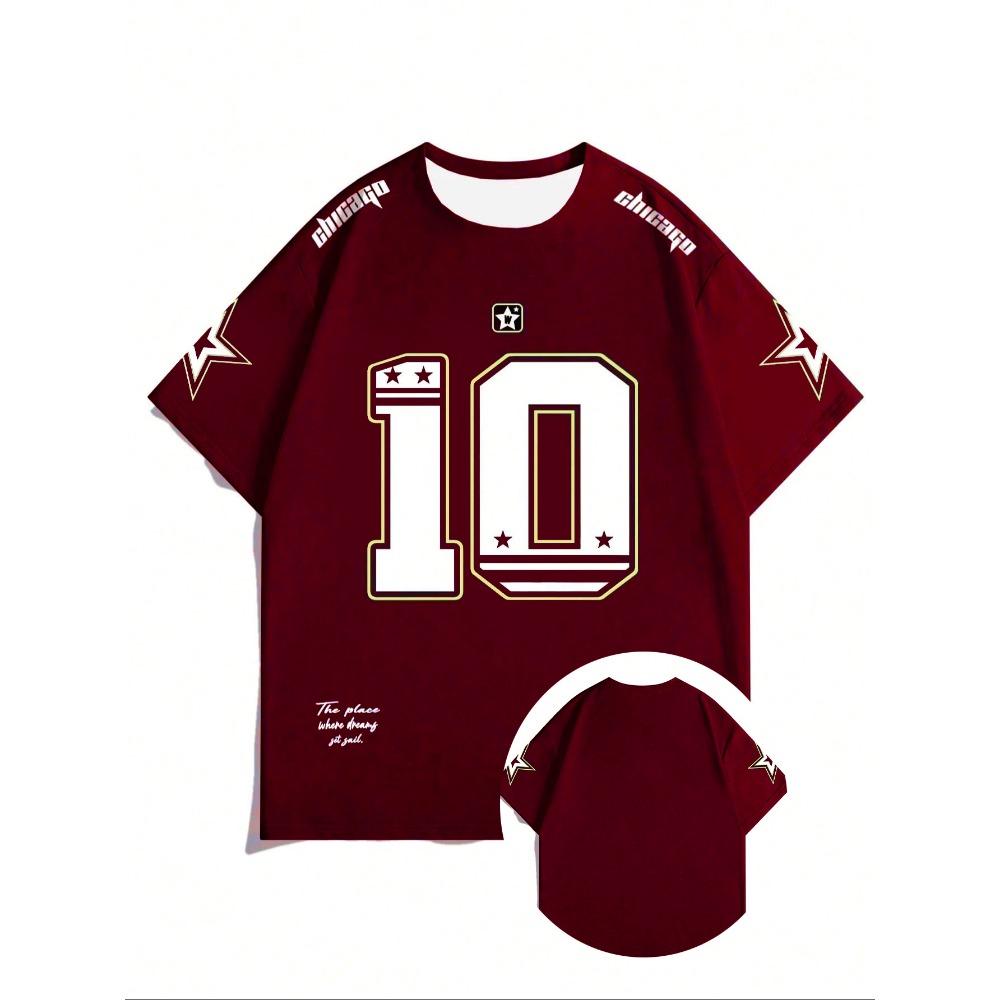 

Short sleeved T-shirt, suitable for sports, daily leisure, unisex, men s summer 5XL