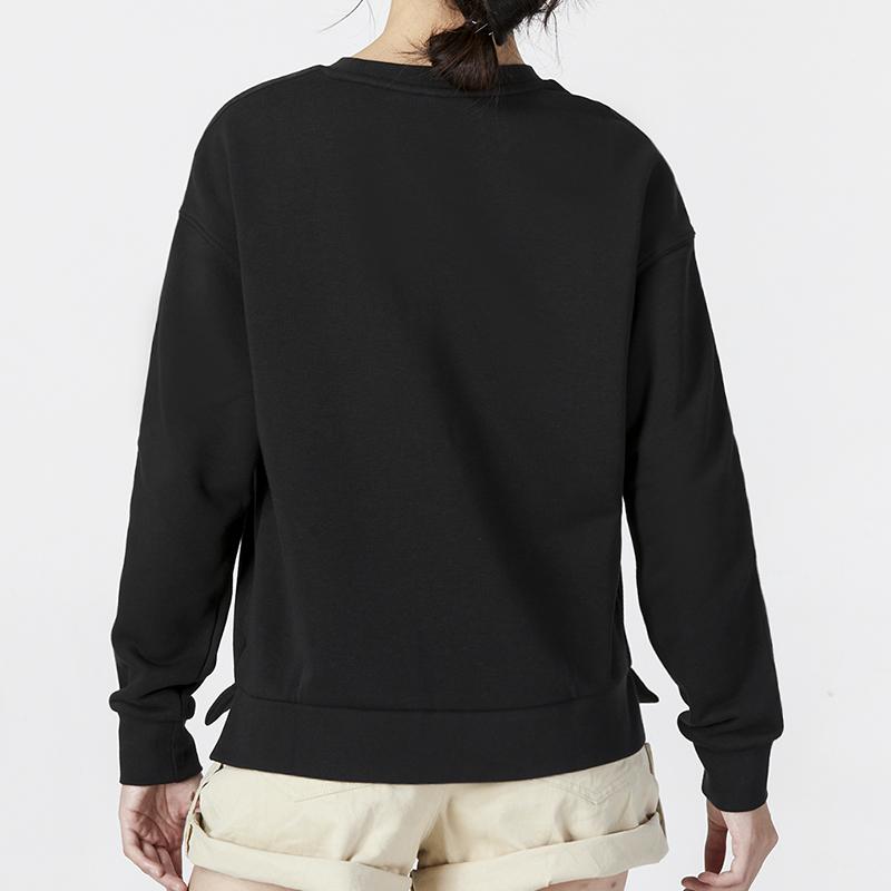 Adidas Mh 3S Sweatshirt Casual Solid Crew Neck Pullover Women Tops Black HM7064