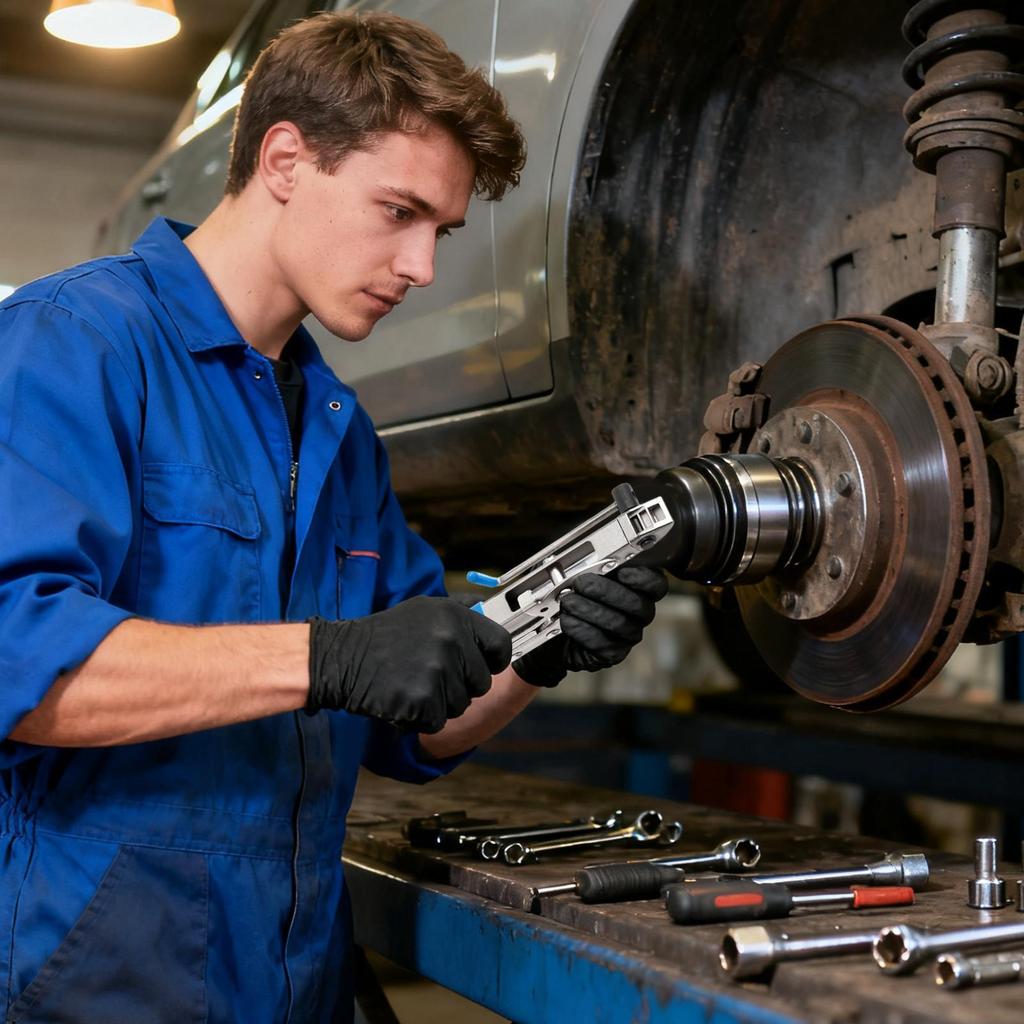 Axle Boot Clamp Tool Vehicle Tightener With Ratchet Steel CV Boot Clamping Tool For Car Maintenance Vehicle Suspension Work