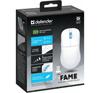 Mysz bezprzewodowa Defender FAME GM-516 optyczna 10000dpi 2.4 GHz + Bluetooth biała AKUMULATOR 5 przycisków Gaming