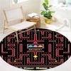 Pac-Man Custom Name Round Area Rug,Carpet Rug for Living Room Bedroom Sofa Playroom Decor,Non-slip Floor Mat