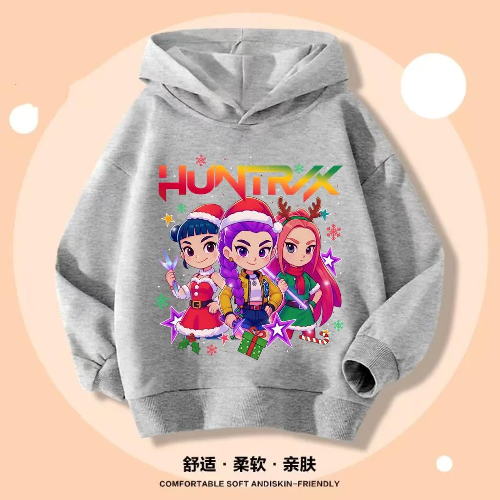 KPop Devil Hunter Huntrix Hoodie Christmas Gift Children's Hoodie Princess Girl Fashion Spring and Autumn Hooded Pullover