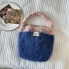 Handbags for Women Korean Knitting Fashi Spring Autumn Fashi Patchwork Girls Handbag