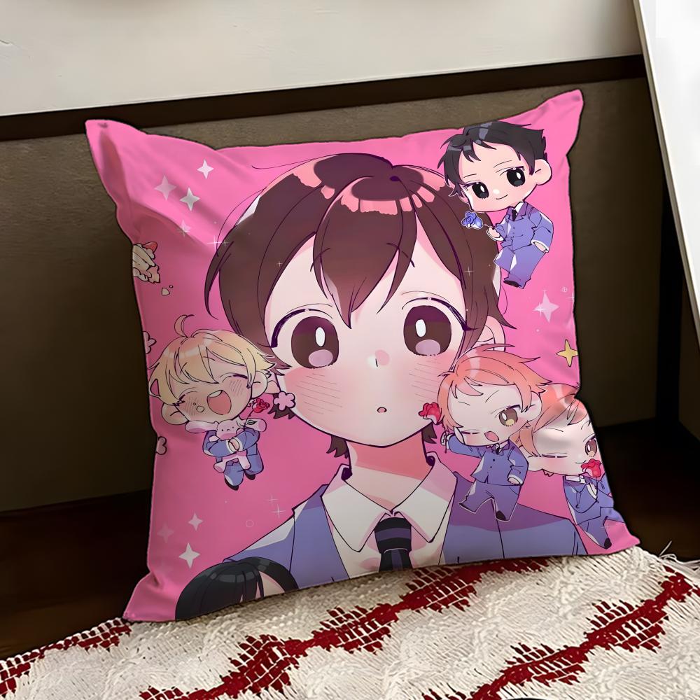 OOuran High SSchool Host Club Cushion Cover Reversible Soft Durable Pillow Cover Home Car MultiScene Use for Daily Comfort
