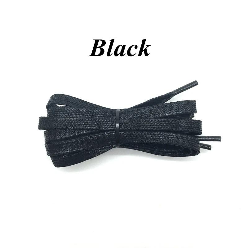 Flat Waxed Cotton Shoelace Waterproof Leather Shoe Laces for Boots Sneakers Casual Shoes Width 0.6cm Multiple Lengths and Colors