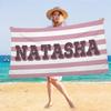 Personalized Beach Towel Customized Name Text Custom Bath Towel For Beach Gym Bathroom Own Design Pool Towel For Women Kids Gift