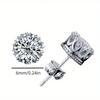 1pc Simple Crown Earrings, Light Luxury Synthetic Zircon Earrings