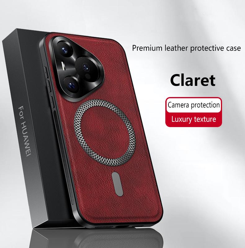 

Для Huawei Pura 70 70 Pro 70 ProPlus 70 Ultra кожаный чехол-книжка с полной защитой, магнитный, водонепроницаемый, противоударный, с защитой от отпечатков пальцев For Pura 70 красный