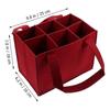Felt Wine Carriers Bag Safely Holds 6 Bottles Wine With Secure Divider And Ergonomic Handles For Wine Champagne Bear
