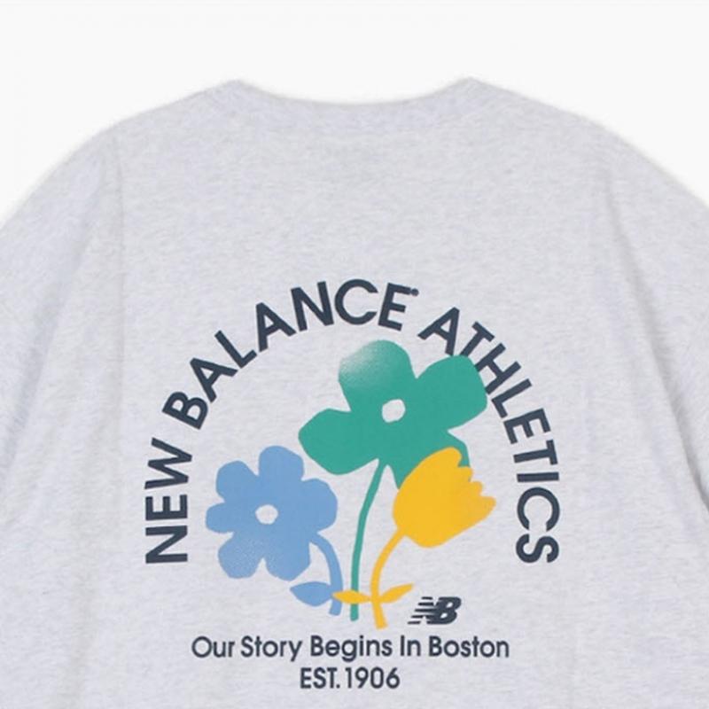 New Balance Uni Flower Short Sleeve Tee Semi Overfit Nbnefco233 16 Short Sleeve Tee