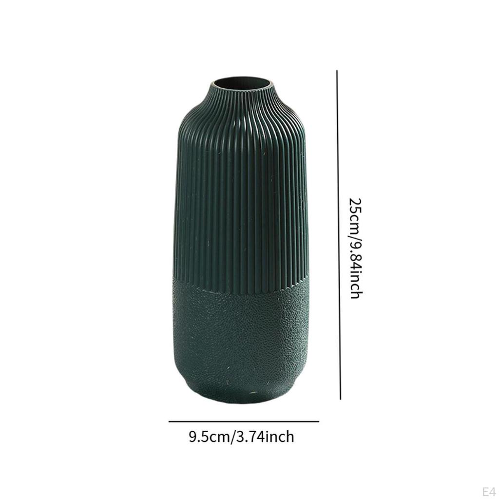 Decorative Flower Vase Plant Container Ornament Sleek Unbreakable PP Suitable for Living Room