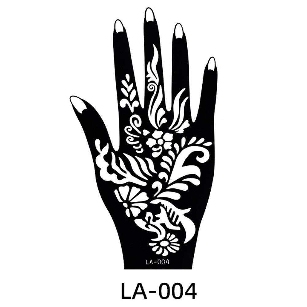 

Temporary Henna Stencil Hollow Hand Tattoo Sticker Elf Mehndi Tattoo Template Body Art Style 4