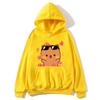 Men's hooded sweatshirt with Bubu and Dudu cartoon print, a fashionable and casual hip-hop style top for autumn and winter Harajuku fashion.