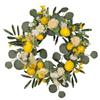 Artificial Lemon Peony Wreath Wall Hanging Decor Door Home Festival Party Decoration