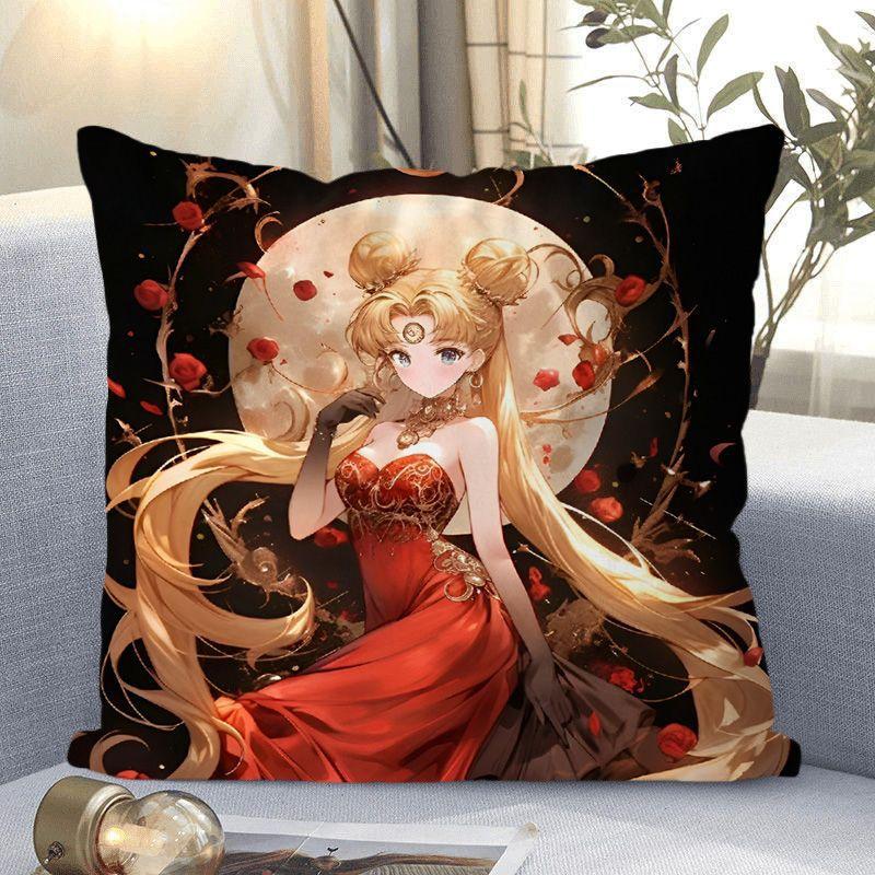Cushion Pillow, Cute Water Ice Moon Hare Animation Peripheral Bed Sofa Decorative Pillow