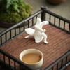 Ceramic Tai Chi Figurines Office Desktop Decoration Tea Table White Porcelain Zen Ornaments Bonsai Flowerpot Crafts