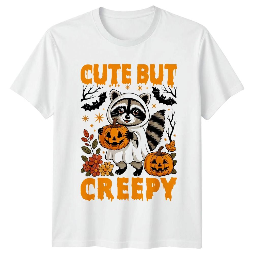 Cute But Creepy TShirt Raccoon Halloween Gift For Him And Her S